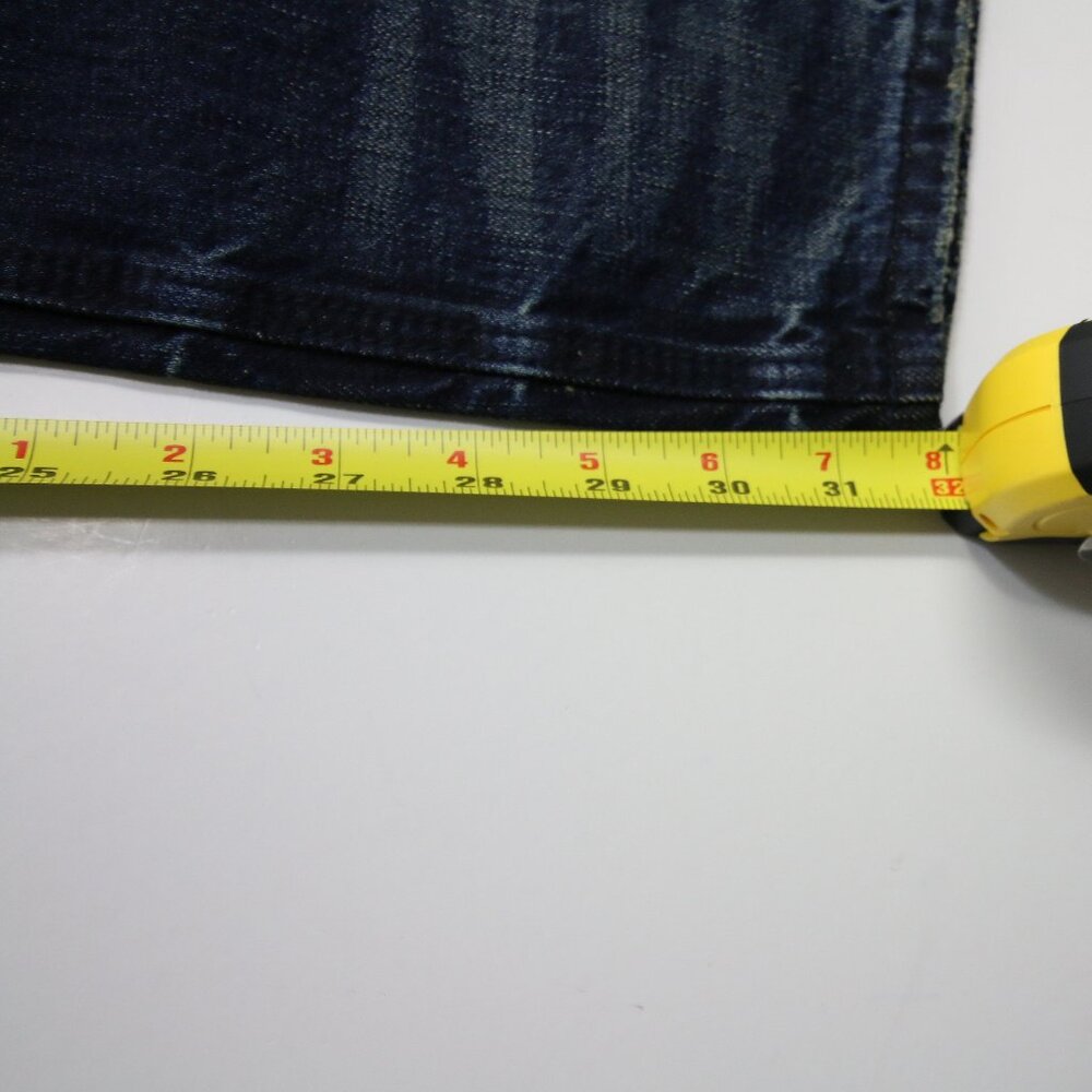 Embellish NYC Speciale Ripped Distressed Destroyed indigo Jeans Mens 36 Blue - Picture 7 of 7